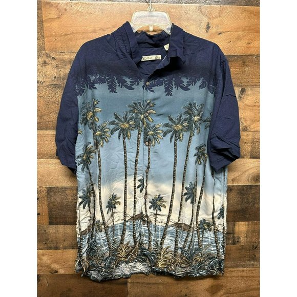 Batik Bay Men's Short Sleeve Button Up Size‎ X-Large *100% Rayon* - Picture 1 of 3